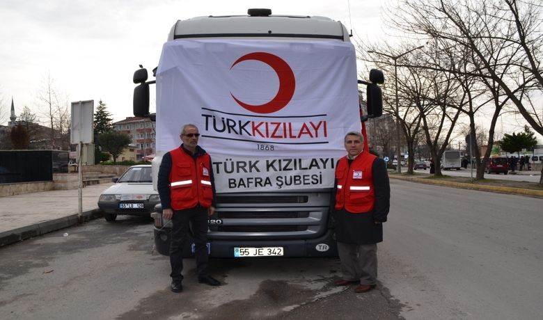 Bafra’dan Halep'e 25 Ton Yardım Malzemesi Bafra’dan Halep'e 25 Ton Yardım Malzemesi