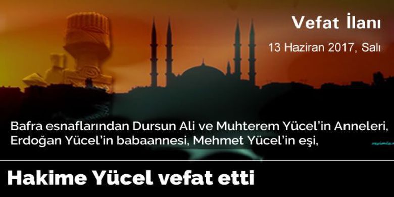 Hakime Yücel Vefat Etti