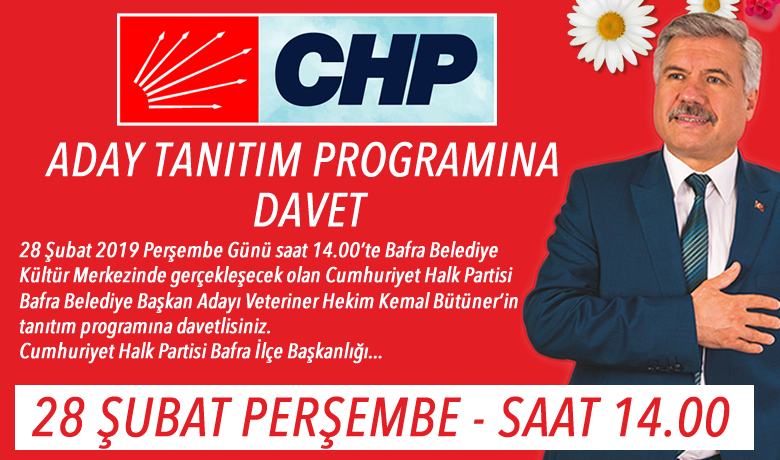Chp’den Aday Tanıtım Programına Davet 
