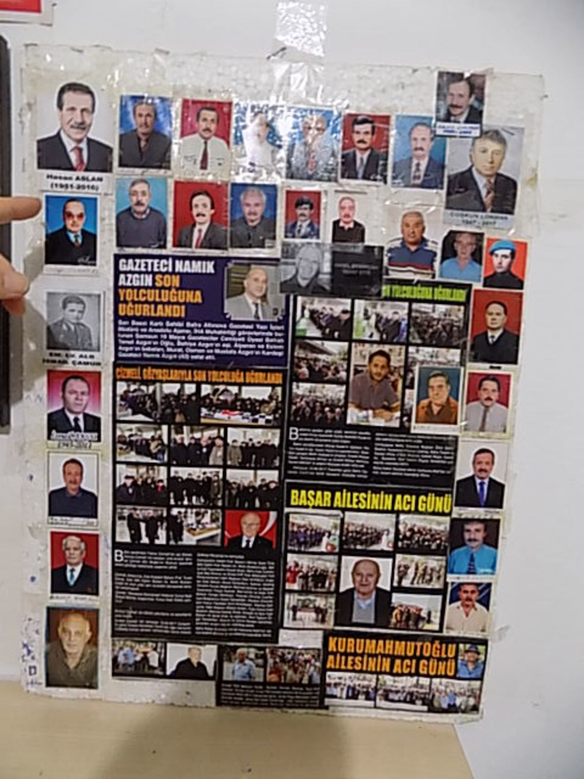 Ünal Hatipoğlu'nun vefa duvarı