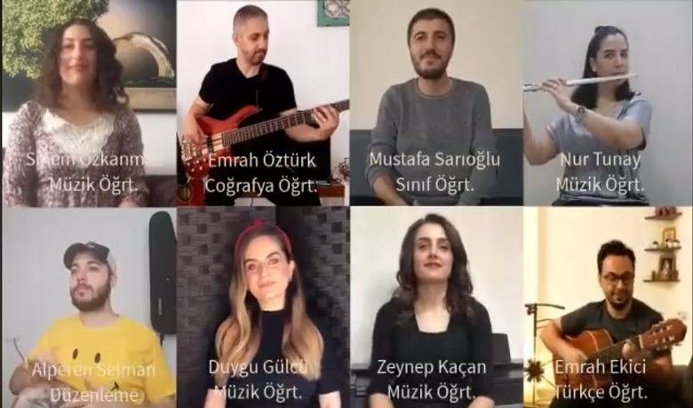 Öğretmenlerden "Evde Kal" şarkısı
Öğretmenlerden "Evde Kal" şarkısı