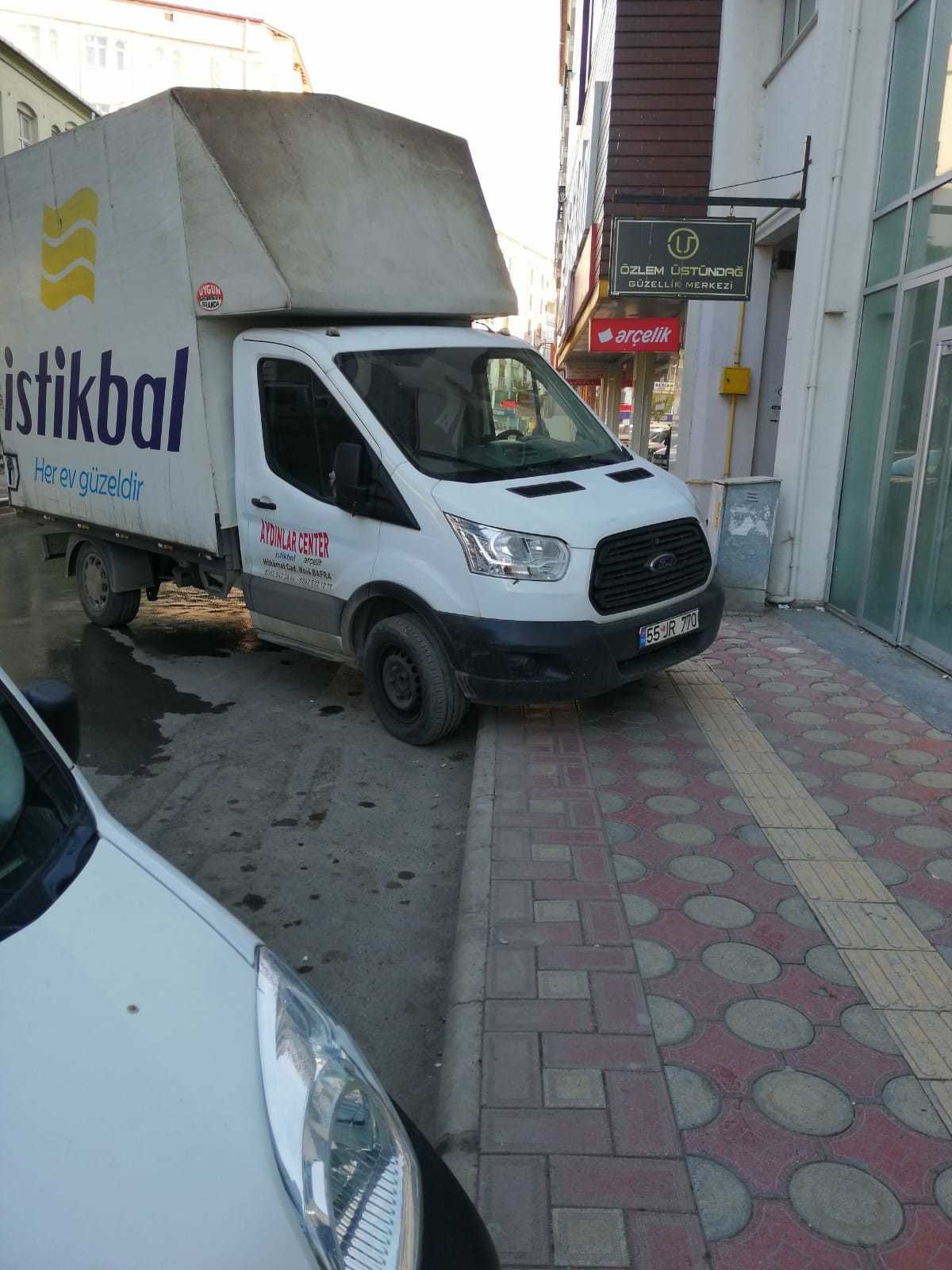 Bafra'dan kaldırıma araç parkı manzaraları