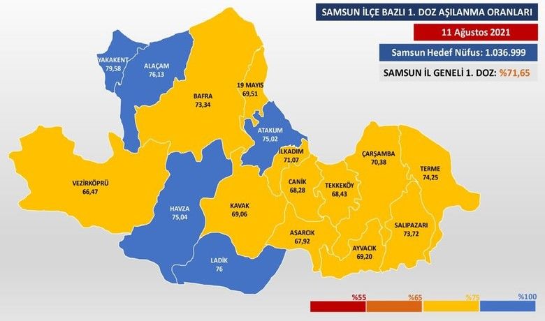 Sarı ilin mavi ilçeleri
Sarı ilin mavi ilçeleri