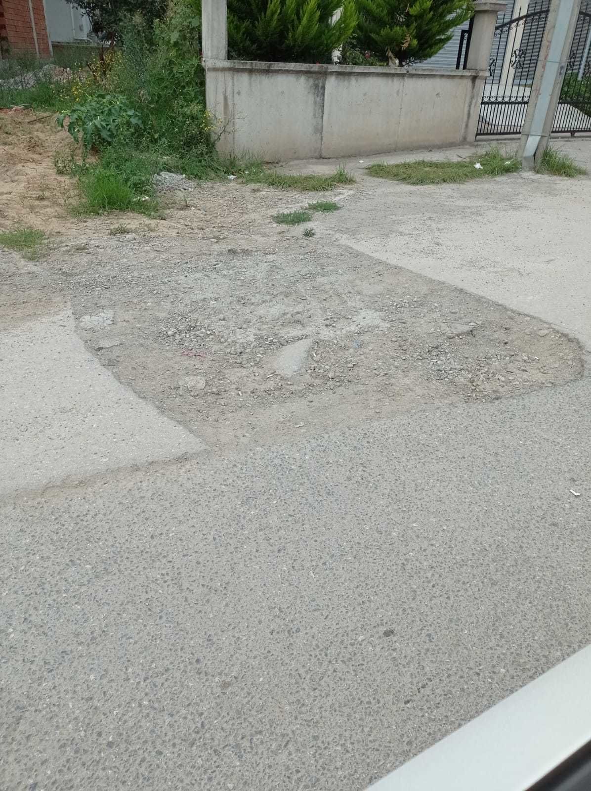 Bafra'dan bozuk yol manzaraları