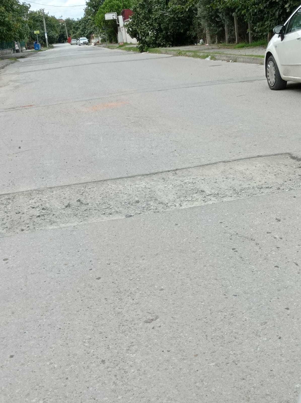Bafra'dan bozuk yol manzaraları