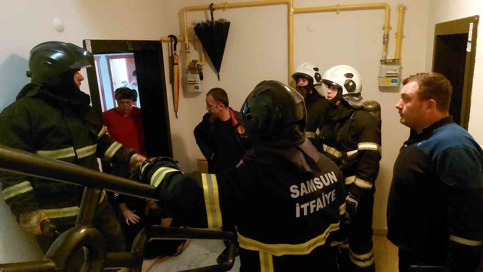 Samsun’da ev yangını