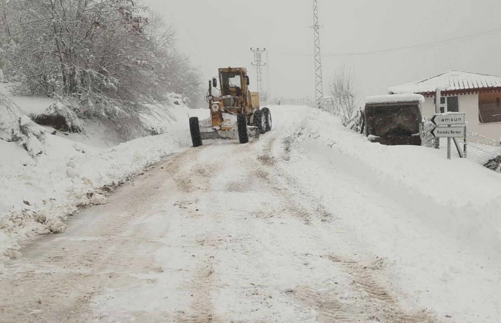 Samsun’da karla mücadele

