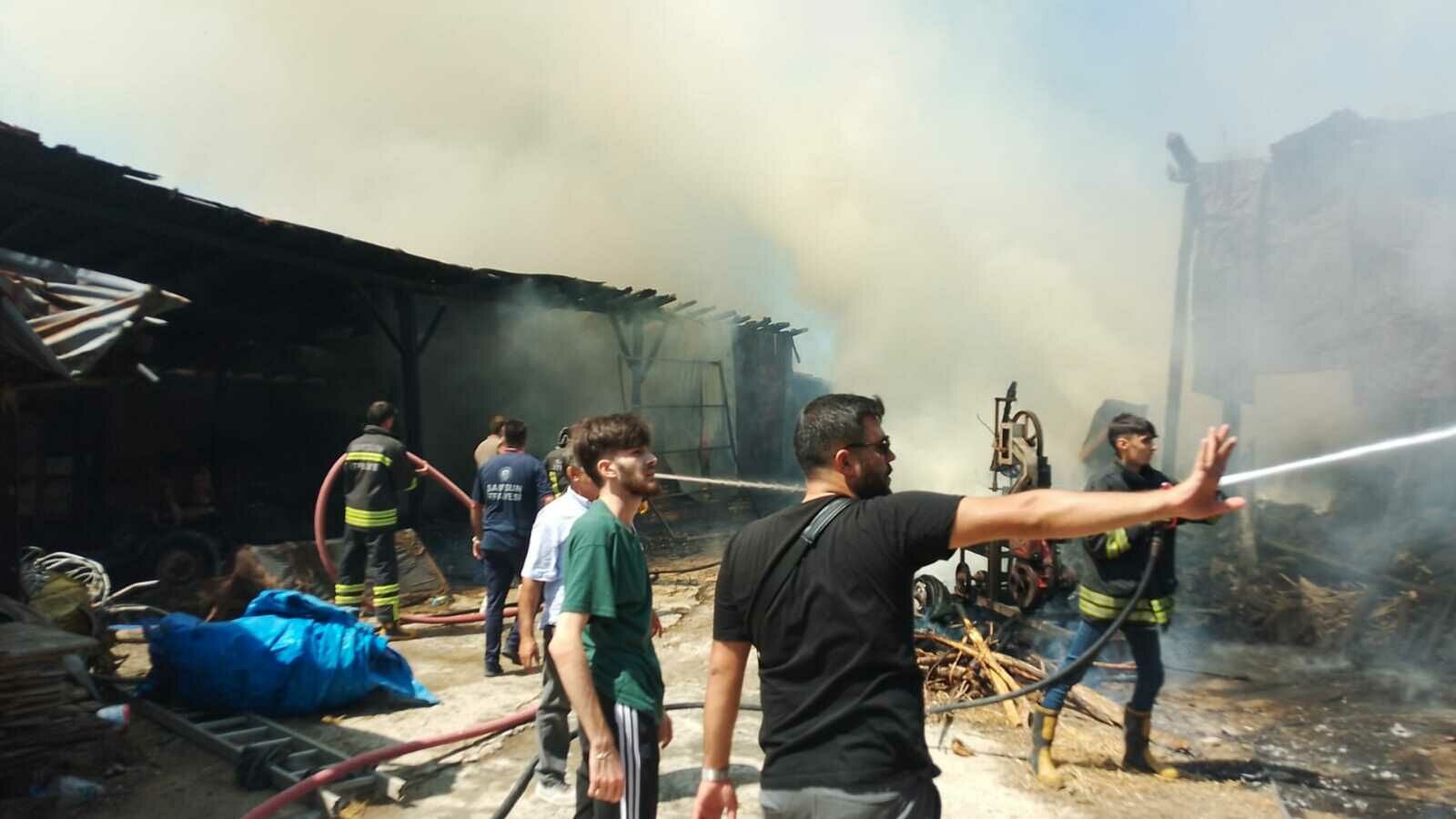 Bafra’da Samanlık Yangını