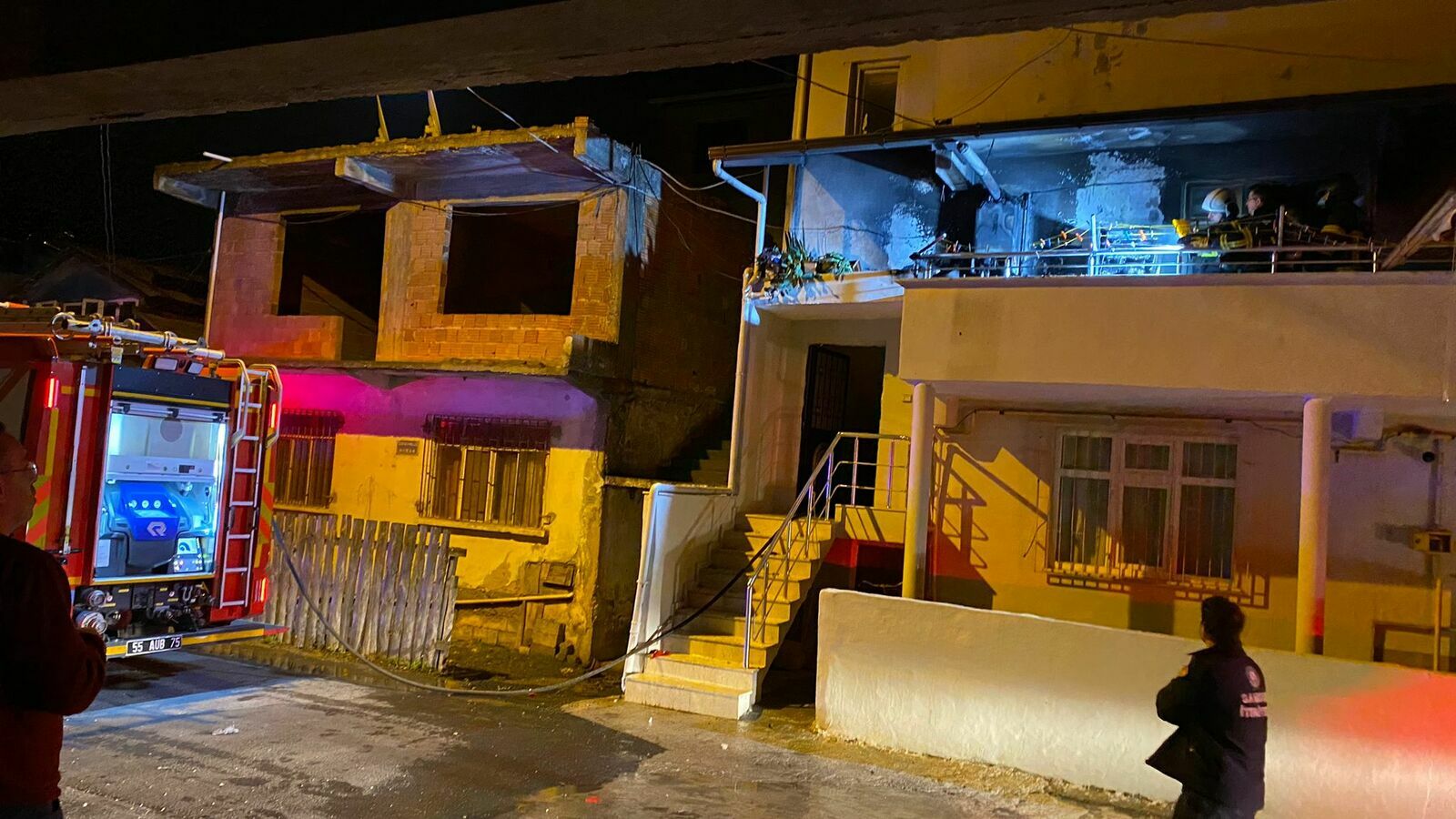 Bafra’da Ev Yangını