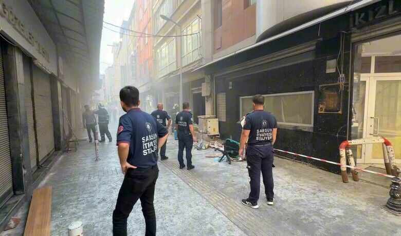Samsun’da iş yeri yangını
Samsun’da iş yeri yangını