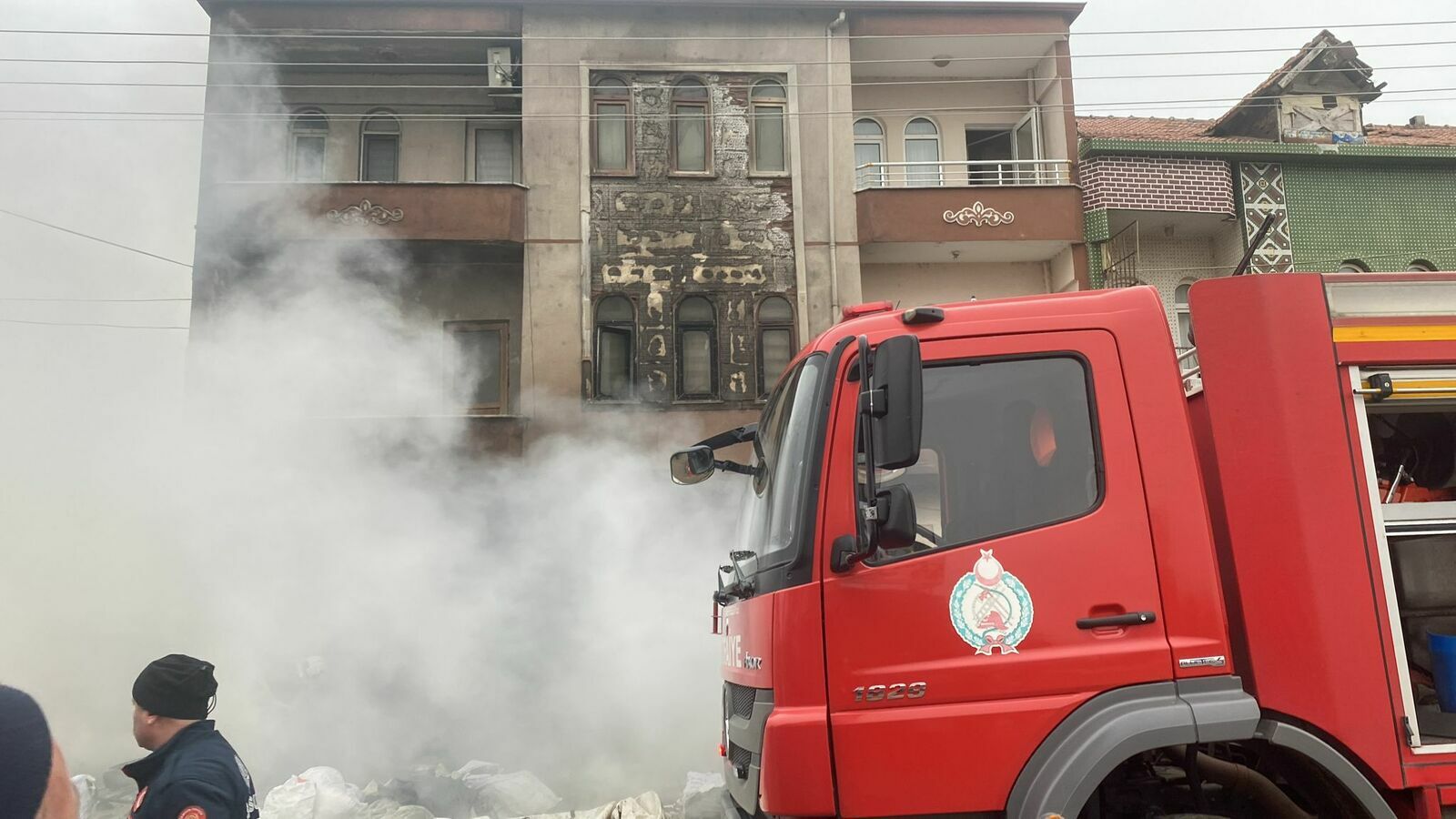 Bafra’da Tekstil Atölyesinde Yangın