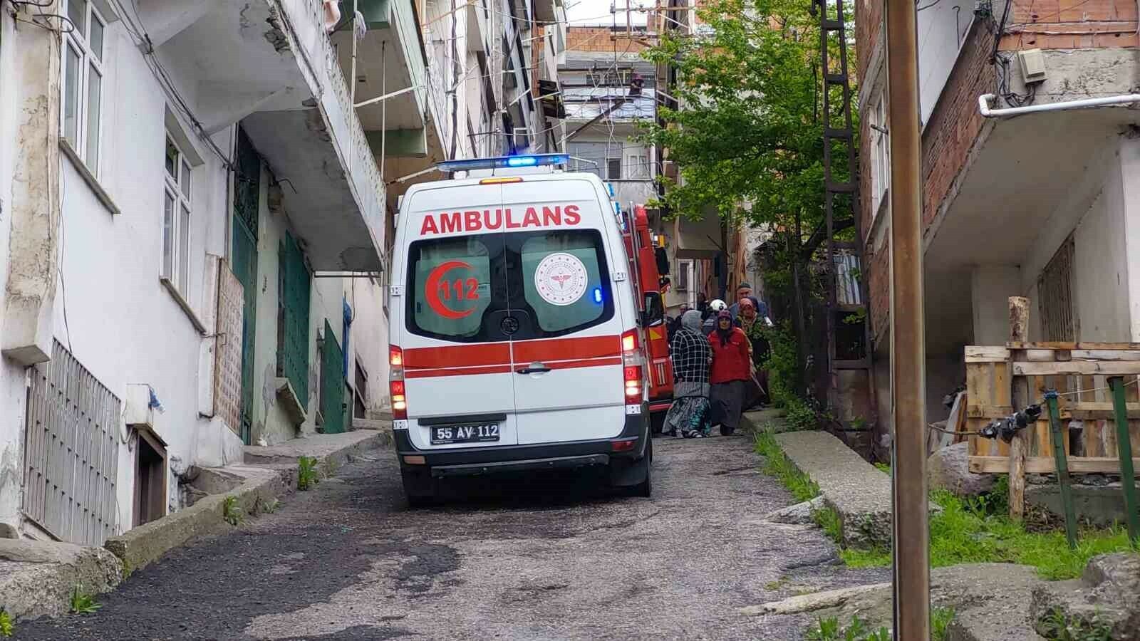 Samsun’da ev yangını
