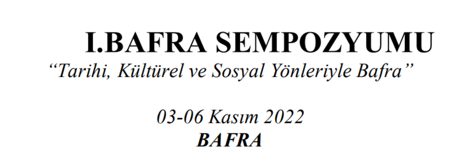 Hamit Kılıç’tan 1. Bafra Sempozyumu Hamit Kılıç’tan 1. Bafra Sempozyumu
