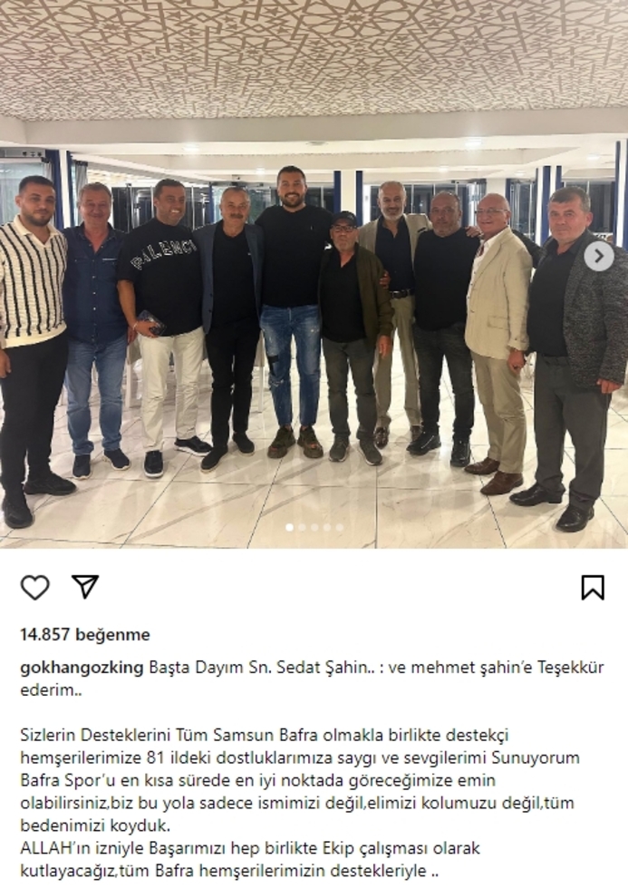 Şahinler Bafraspor’u Teslim Aldı